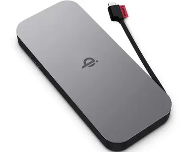 Lenovo Power Bank - Lithium-Ion Polymer - USB-C - Max 27 W (9V/3A), QI - Max 15 W - 100
