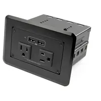 STARTECH.COM Dual Conference Table Power Outlet Box with 2X 2.4 Amp USB, image 3