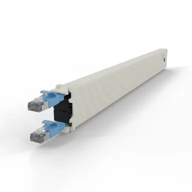 Synergy Micro Solution Patchbox.one Blue 8RU Cat. 6A Cassette the Flat CAT.6A Cable Inside Patchbox.one, image 8
