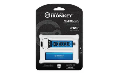 Kingston 512GB USB-C Ironkey Keypad 200C, Fips 140-3 LVL 3, image 2