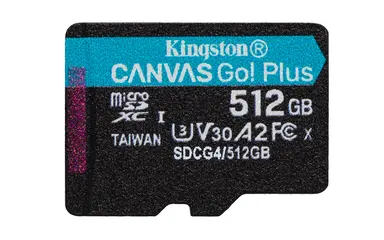 Kingston 512GB Microsdxc Canvas GO Plus GEN4 200R