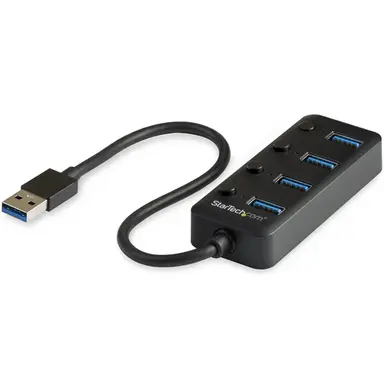 StarTech.com 4-Port USB 3.0 Hub with Individual Port Switches - 4X USB Type-a Ports - Supersp, image 4