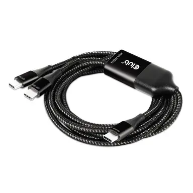 Club 3D B.V CLUB3D Is a USB-C to 2X USB-C Charging Cable (6 ft M/M). Fast Charge, image 8
