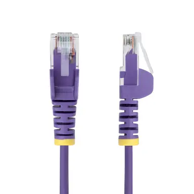 StarTech.com 1 ft Purple Slim Cat6 Ethernet Cable, Snagless, 100W PoE, UTP, LSZH, 28AWG Bare, image 6