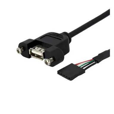 StarTech.com Connect a Panel Mount USB-a Port to Your Motherboard Header - USB Header to USB