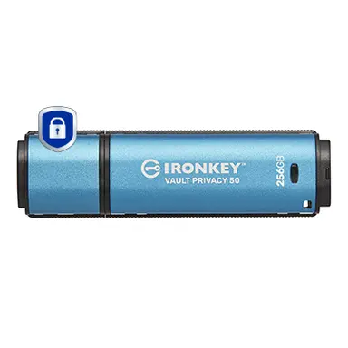 Kingston 256GB Ironkey Vault Privacy 50 AES-256 Encrypted, Fips 197