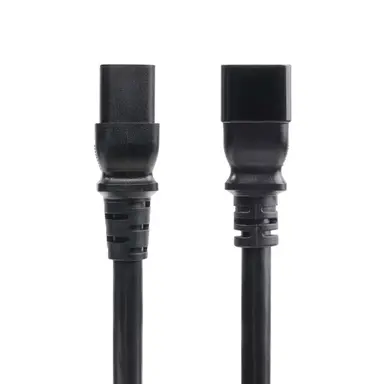 StarTech.com 2 ft (60CM) Heavy Duty Extension Cord, IEC 60320 C19 to C20 Power Extension Cable, image 3