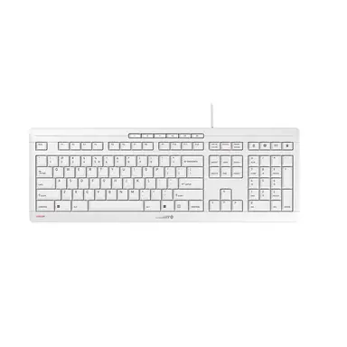 Cherry Americas Corded-Light gray 18 Ultraslim US Intl 104 Layout W/ 10 Additional HOTKEYS.