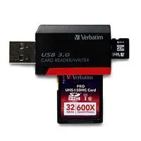 Verbatim Americas Pocket Card Reader, USB 3.0 - Black, image 7