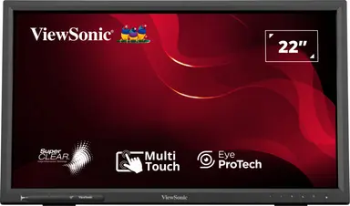 ViewSonic 22 in IR 10-Point Touch Display, 1920 × 1080 Full HD Resolution.