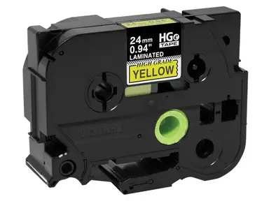 Brother International Corporat 0.94 in X 26.2 FT (24MM X 8M), Black Ink on Yellow Label, 5 Pack, image 6