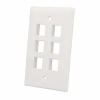 Intellinet 6-Outlet Keystone Wall Plate, image 3