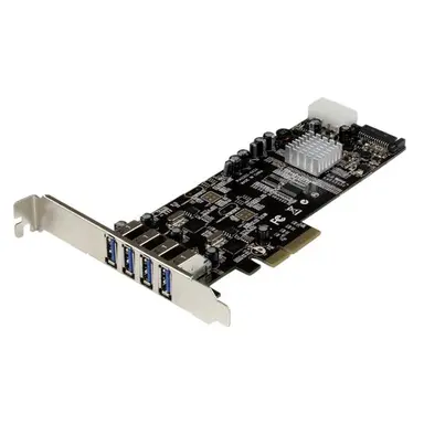 STARTECH.COM Add Four USB 3.0 Ports with Four Independent Channels LP/SATA Power And Chargi