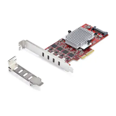 StarTech.com 4-Port USB Type-C PCIe Card, USB 3.2 10GBPS, USB-C PCI Express 3.0 Expansion