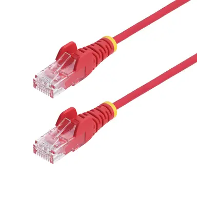 StarTech.com 1 ft Red Slim Cat6 Ethernet Cable, Snagless, 100W PoE, UTP, LSZH, 28AWG Bare Copp, image 4