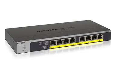 NETGEAR Switch - GS108LP - Desktop - Wired - 1GBPS - Networking / Ports Qty: 8 - Gigabit