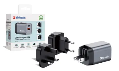 Verbatim Americas 35W 2-Port Gan Wall Charger, image 8