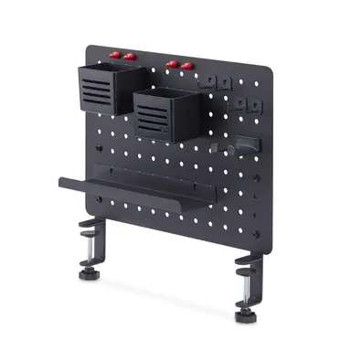 StarTech.com Clamp-on Pegboard with Accessories, 16.5 X 12.5 in, Steel Pegboard, Desktop Stora