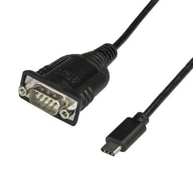 StarTech.com 16 in USB-C to Serial Adapter Converter Cable RS232 DB9 - 921.6 KBPS Baud - 512