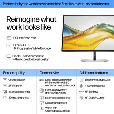HP Sbuy S5 Pro 527PQ 27 in QHD Monitor, image 6