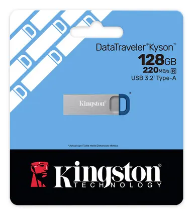 Kingston 128GB Datatraveler Kyson 220MB/S Metal USB 3.2 Gen 1, image 5