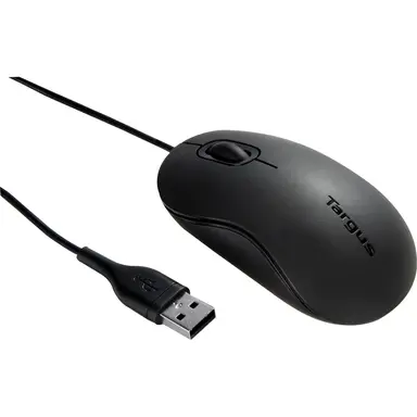 Targus USB Optical Mouse (3 Button), Designed for Both Left and Right-Handed Users, the