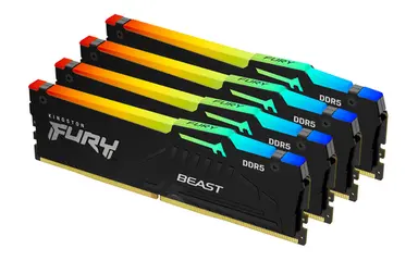 Kingston 128GB 5600MT/S DDR5 CL40 DIMM (Kit of 4) Fury Beast RGB XMP, image 4