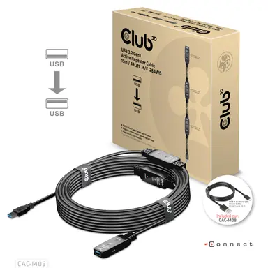 Club 3D B.V USB-a Active Repeater Cable 15M/49.2FT, image 7