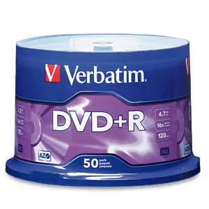 Verbatim Americas DVD+R 4.7GB 16X Branded 50PK Spindle