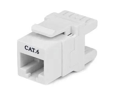 StarTech.com 180 Cat 6 Keystone Jack - RJ45 Ethernet Cat6 Wall Jack White - 110 Type - C6KEY1