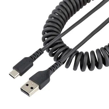 StarTech.com 3 ft USB a to C Charging Cable Coiled M/M, image 4