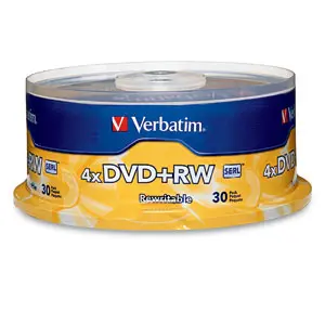 Verbatim Americas Verbatim - 30 X DVD+RW 4.7 GB 4X - Spindle - Storage Media