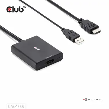 Club 3D B.V HDMI+MICRO USB to DP M/F Active Adapter, image 4
