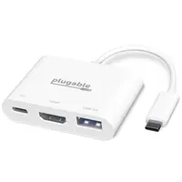 Plugable Technologies USB C to HDMI Multiport Adapter, Driverless 3-in-1 USB C Hub with 4K HDMI Output, image 3