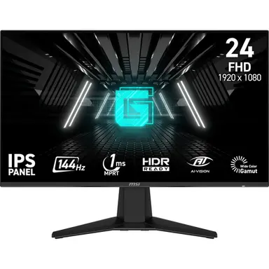 MSI Computer G242L E14 Flat Gaming Monitor - Metallic Black 24IN Ips 1920X1080 Fhd Freesync H, image 4
