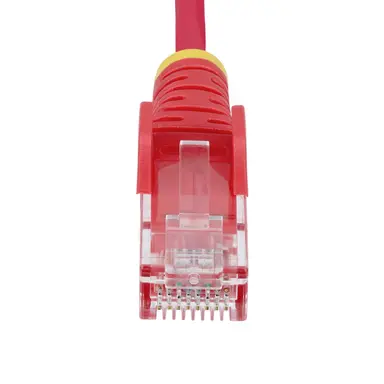 StarTech.com 1 ft Red Slim Cat6 Ethernet Cable, Snagless, 100W PoE, UTP, LSZH, 28AWG Bare Copp, image 8