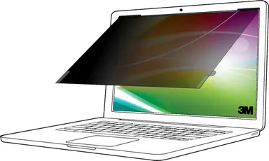 3M Display Materials and Syste 3M - Notebook Privacy Filter - Removable - Flip - 14 in - Black, image 4