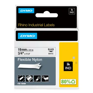 Dymo Rhino 34 in X 11.5 ft, White Flexibl - Thermal - Compatibility Dymo Rhino 420