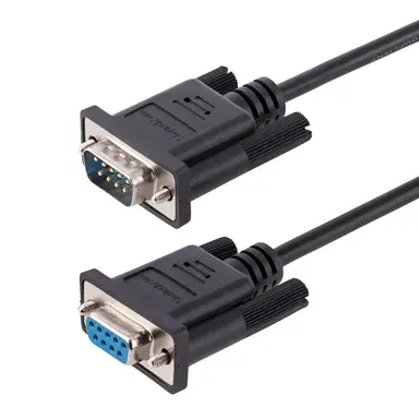 StarTech.com 3M RS232 Serial Null Modem DB9 Male to Female Cable; 28 AWG Tinned Wires with AL