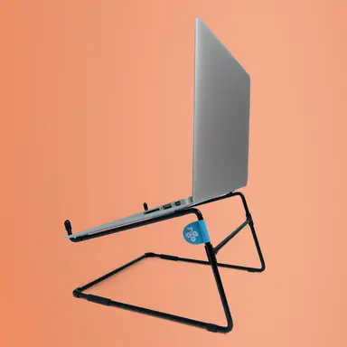 R-Go Steel Office Laptop Stand, Black, TAA Compliant