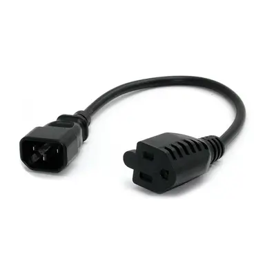 StarTech.com AC Power Extension Cord 1 ft (0.3 m) 18AWG Power Supply Extension Cable IEC 60320, image 4