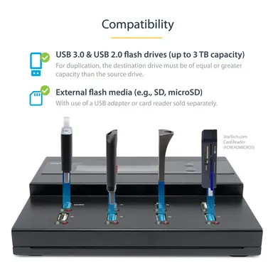 STARTECH.COM 1 to 7 Standalone USB Flash Drive DUPLICATOR/ERASER CLONER/SANITIZER; Supports, image 8